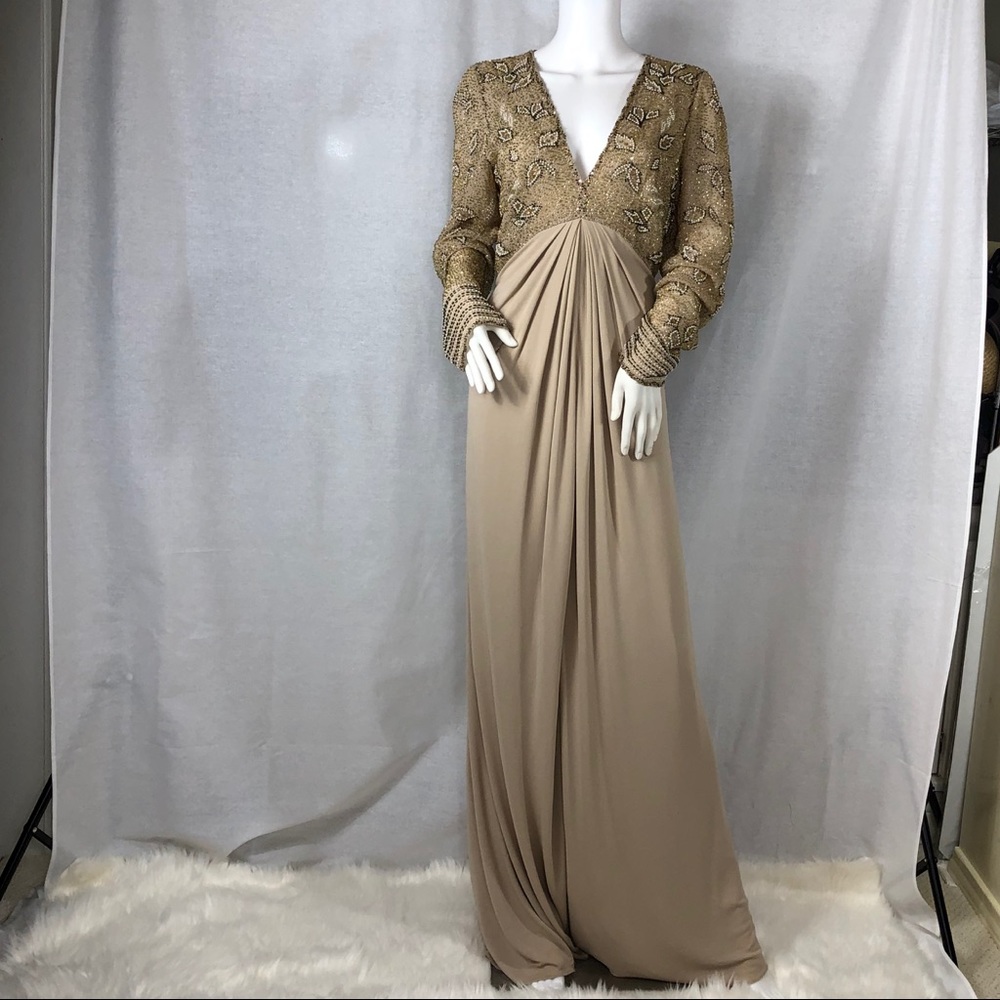 Bugle Bead Empire Evening Gown!